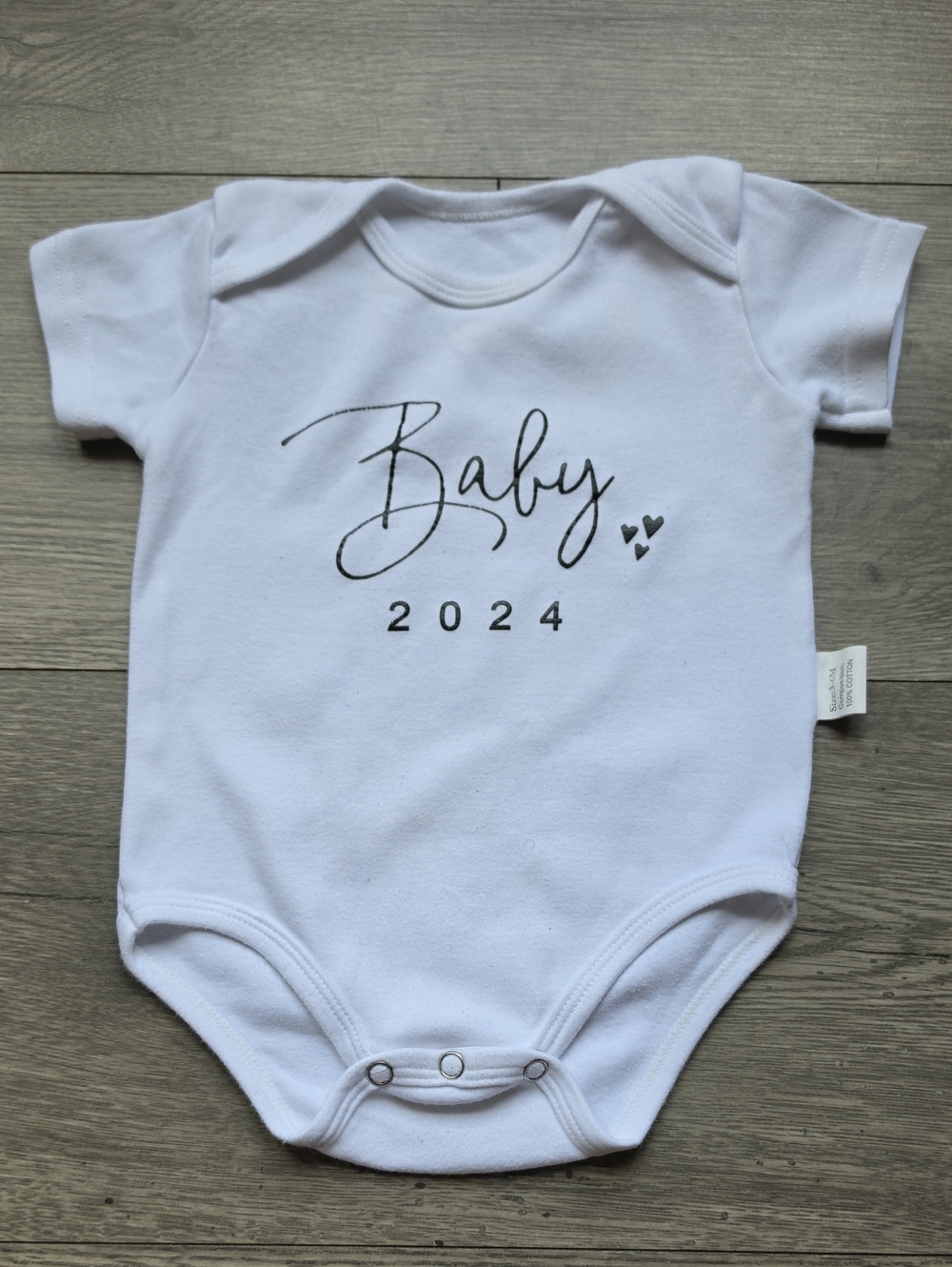 3/$6 White "Baby 2024" Infant Bodysuit